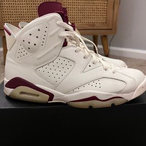 Jordan VI off-white and maroon released in 2015.